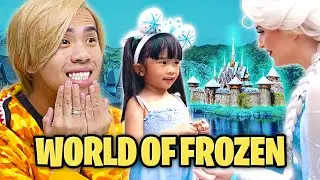 Our Daughter finally meets Anna and Elsa in real life (World of Frozen, Hong Kong Disneyland)