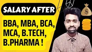 Salary After B.Tech, B.Pharma, BBA, BCA, MBA, MCA | Freshers Salary In India | After 1 & 5 Years