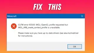 How to Fix OPENGL Error 65543 in Minecraft | Fix GLFW error 65543