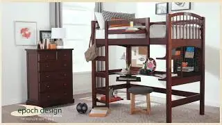 Mckenzie Hardwood Study Loft Bed