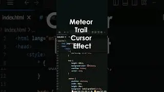 Meteor Trail Cursor Effect: Dynamic Cursor Animation for Your Website #shorts #cssanimation