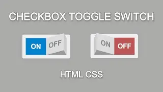 Checkbox Toggle Switch - HTML CSS - No JavaScript