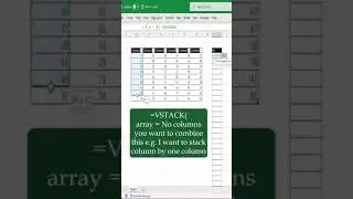 Vstack function | Vstack function in excel | Excel advance formula | Excel with Prajakta