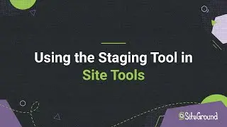 Create a staging copy in Site Tools | SiteGround Tutorial