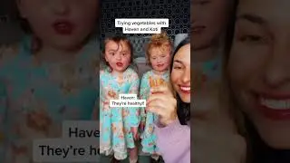 Trying vegetables with Haven and Koti! The ending 💀🤣 