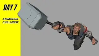 Thor Animation Posing | 28 Day Animation Challenge - Day 7