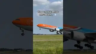 KLM Orange Pride 777-300ER Takeoff! 🍊 #shorts