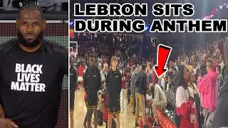 LeBron James SITS during the National Anthem at USC game! Gets DESTROYED for DISRESPECTING the USA!