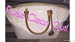 What's in My Purse/Clean out! |Michael Kors Riley