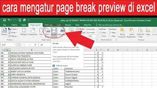 cara mengatur page break preview di excel