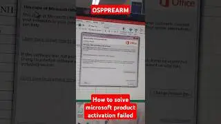 How to solve microsoft product activation failed!