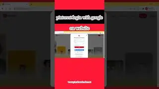 Pinterest login with google/ how to login Pinterest with google on website #pinterest #shortsviral