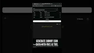😍😍 Use this AMAZING AI Tool to generate dummy JSON data #shorts #javascript #programming #coding
