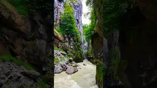 Boom 💥   The place is beautiful  ⛰️🌿🏊 Aareschlucht #Switzerland 🇨🇭 #music#4k#love #travel