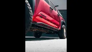 We are loving this Supersonic Red 2024 Tacoma @redhead_jesss built with our New Rock Sliders, Built