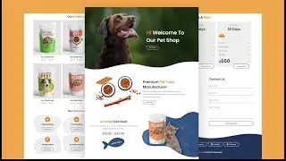 Create A Responsive Pet Service Shop Website Design Template Using HTML CSS / SASS & JavaScript