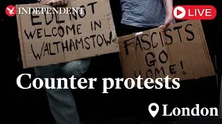 Live: Aerial view of London as further far-right riots expected