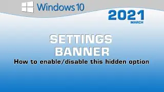 Windows 10 Settings Banner