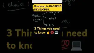 Roadmap to *BACKEND DEVELOPMENT*✨💻💯!! #shorts #youtubeshorts #shortsviral #shortsvideo