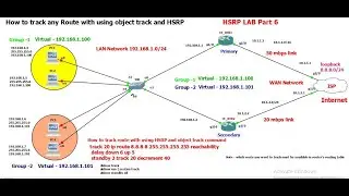 How to track route with using object track command in HSRP protocol - part 6