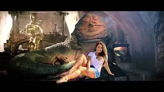 Penelope enjoys being Jabba’s slave