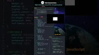 Right-Click Menu Using HTML, CSS and JavaScript #shorts #short #WebTutorialGuru #javascript #js