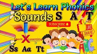 Phonics s a t | Sounds /s/ /a/ /t/ | Lets Learn Phonics | Free Series |