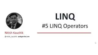 (#5) LINQ opertors | LINQ tutorial for beginners