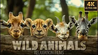 WILD ANIMALS 4K(60FPS) | Soothing Classical Music with Rain Sounds ♫ Nature Relaxation Films