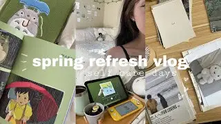 SPRING REFRESH  🌱🎐 spring cleaning, self care, decorating, hobbies, no talking