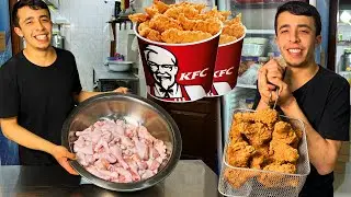 Making the famous KFC from chicken legs at home conditions.