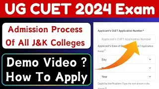 UG Admission Process In J&K Colleges | Demo Video How To Apply ✔️