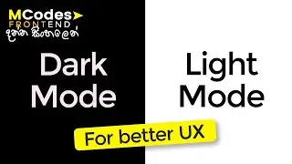 Create Light & Dark Mode for better UX & Accessibility | Prefers-color-scheme explained (Sinhala) 🔥