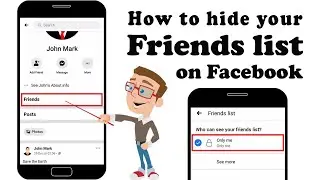 How to hide friends list on Facebook || friends list hide || hide facebook friends