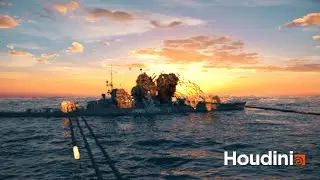 115 Ocean Spectra  P15 | Battleship Firing at Ocean in Houdini Ocean