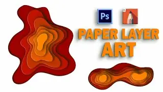 Paper Layer Art - 3D illusion - Paper cutting vector illustration By Pallab Biswas