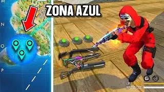 RETO: SOLO PUEDO USAR ARMAS DE LA ZONA AZUL😱 FREE FIRE