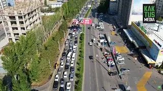 Полоса для общественного транспорта в Бишкеке: водители игнорируют ПДД