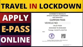 How To Travel In Lockdown India || Apply Online Travel Pass Maharashtra And All States E Pass ||