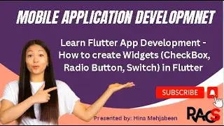 Learn Flutter App Development –How to use/create Widgets (CheckBox, Radio Button, Switch) in Flutter