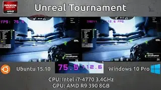 Ubuntu 15.10 VS Windows 10 : Unreal Tournament Benchmark on an AMD R9 390