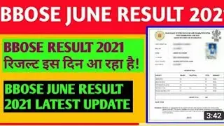 BBOSE Result Latest Update BBOSE Result 2021 June Exam Latest Update 2021 today news