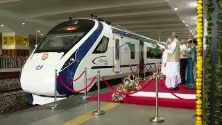 Hon'ble PM flags off Vande Bharat Express in Gandhinagar |  @PMO India ​