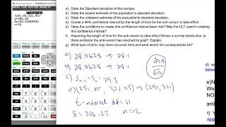 IB MAI HL - 04.05.1 t-distribution - T-interval Example