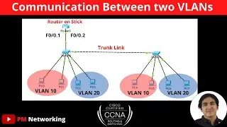 Communication Between two VLANs | Router on Stick Configuration | CCNA Practical | CCNA 200-301 |