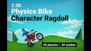 Unity 2.5D bike & character template with ragdoll physics