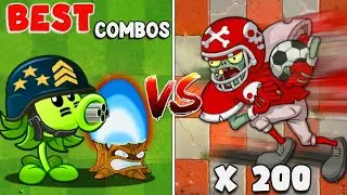 PvZ2 Challenge! 30 Random Plant Combos Vs 200 All-Star Zombie - Who Will Win ?