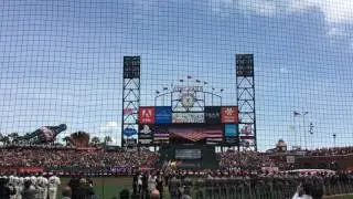 SF Giants Opening Day 2017 - National Anthem