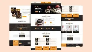 Responsive Website Design Using HTML CSS And JavaScript | Cake Shop Website Step By Step Tutorial