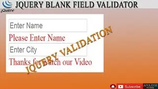 required validation || blank field validation using jquery || jquery validation